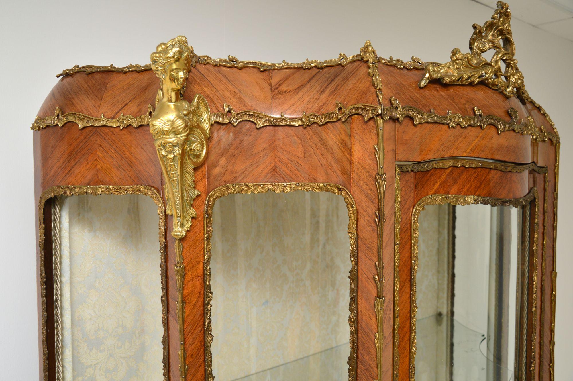 Antique French Ormolu Mounted Display Cabinet 1