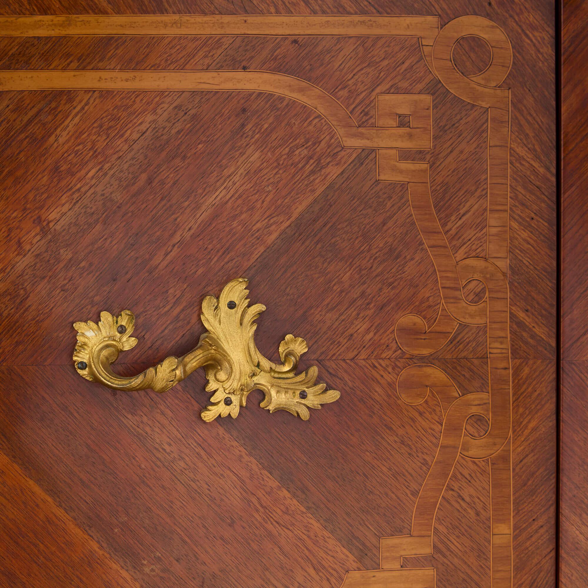 Antique French Ormolu Mounted Drinks Cabinet Attributed to François Linke For Sale 4