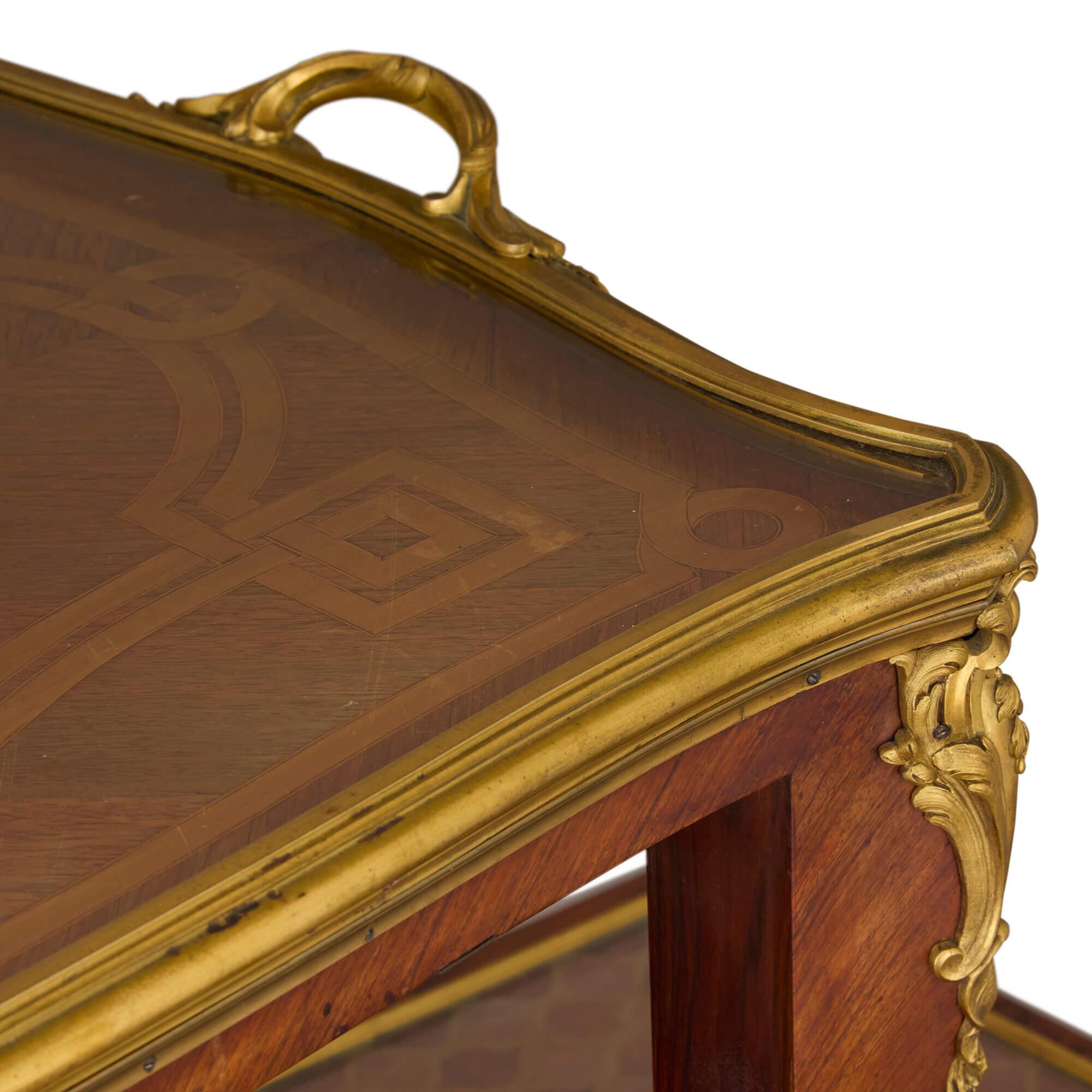 Antique French Ormolu Mounted Drinks Cabinet Attributed to François Linke For Sale 1