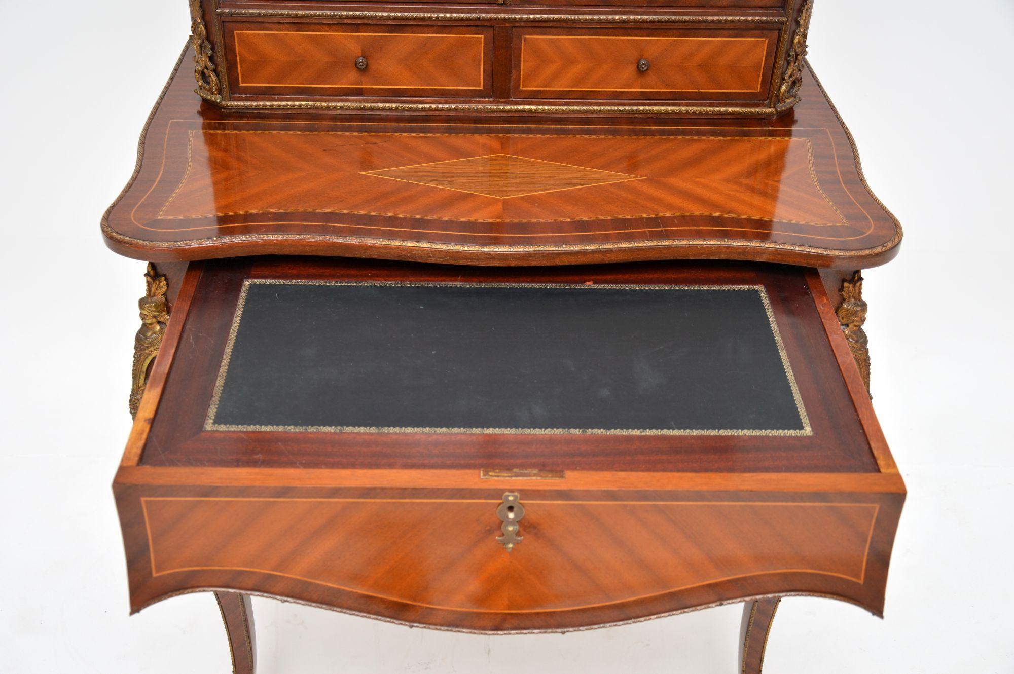 Antique French Ormolu Mounted Escritoire Writing Desk For Sale 1