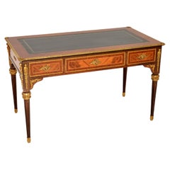 Antique French Ormolu Mounted Leather Top Desk