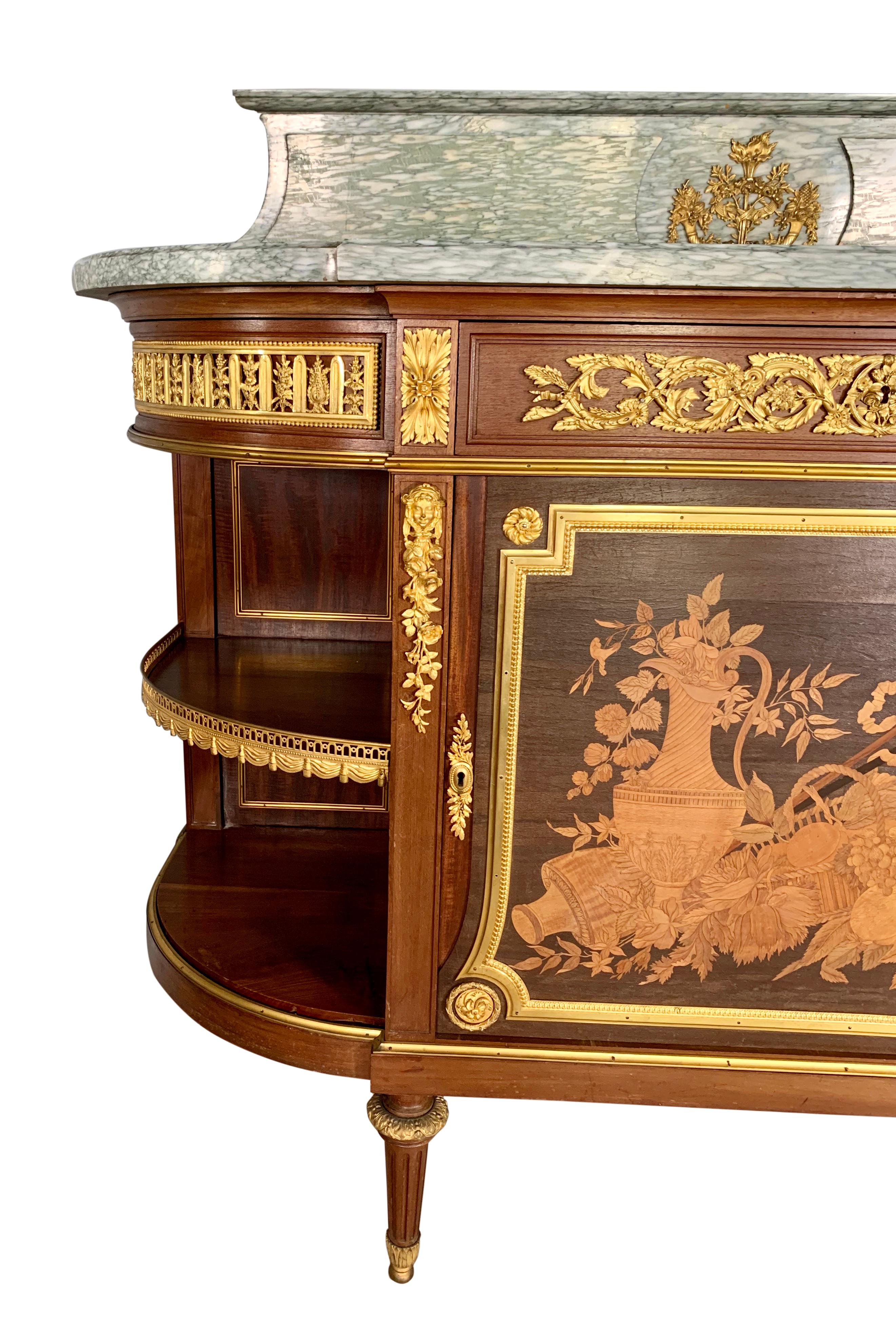 Louis XVI Antique French Ormolu-Mounted Mahogany Console or Desserte For Sale