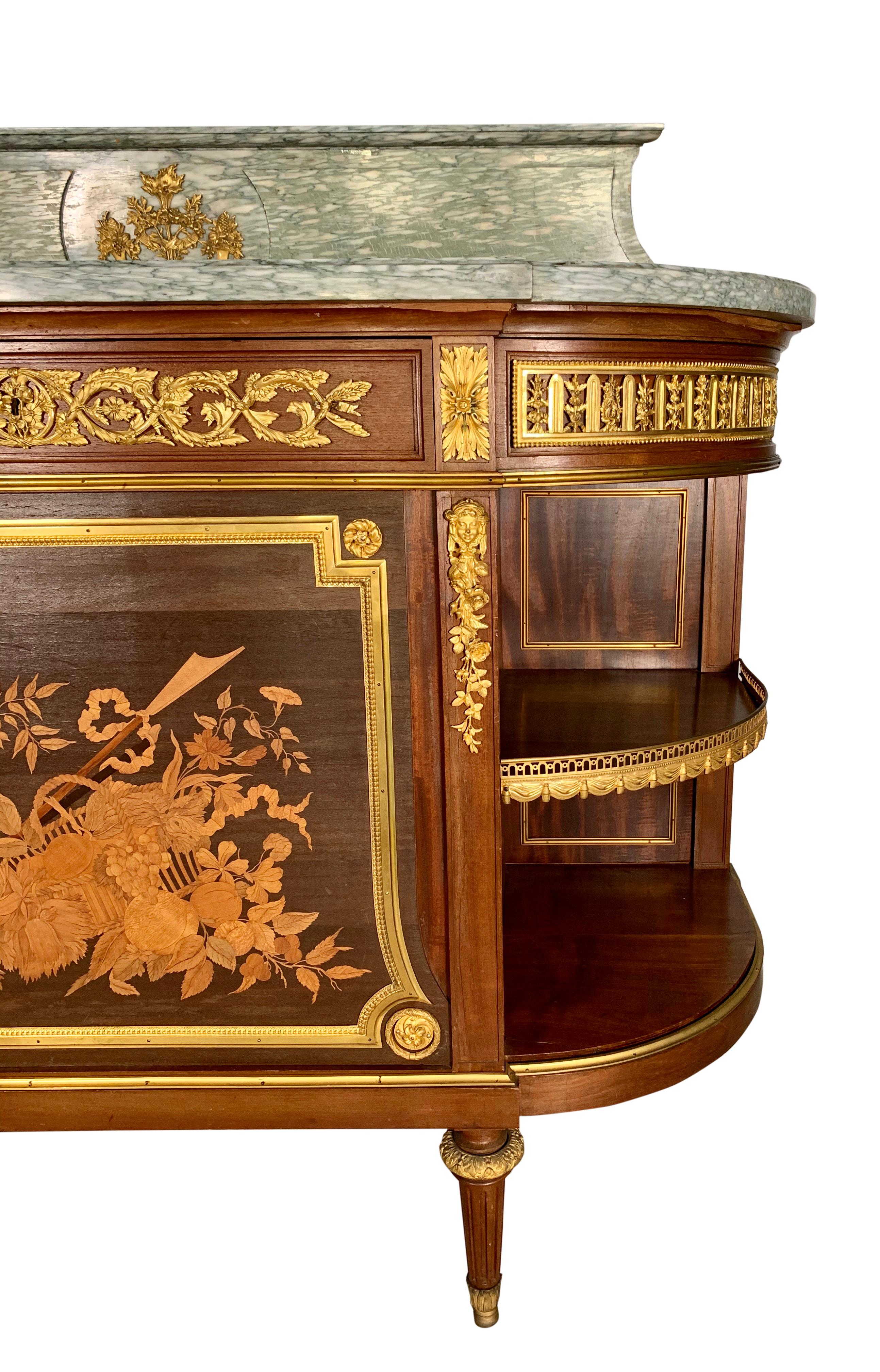Antique French Ormolu-Mounted Mahogany Console or Desserte In Excellent Condition For Sale In Los Angeles, CA