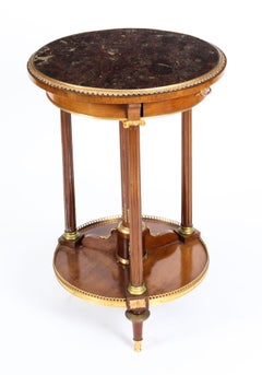 Antique French Ormolu-Mounted Mahogany Occasional Table Gueridon, 19th Century