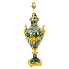 Antique French Ormolu Mounted Marble Urn Table Lamp, 19th Century