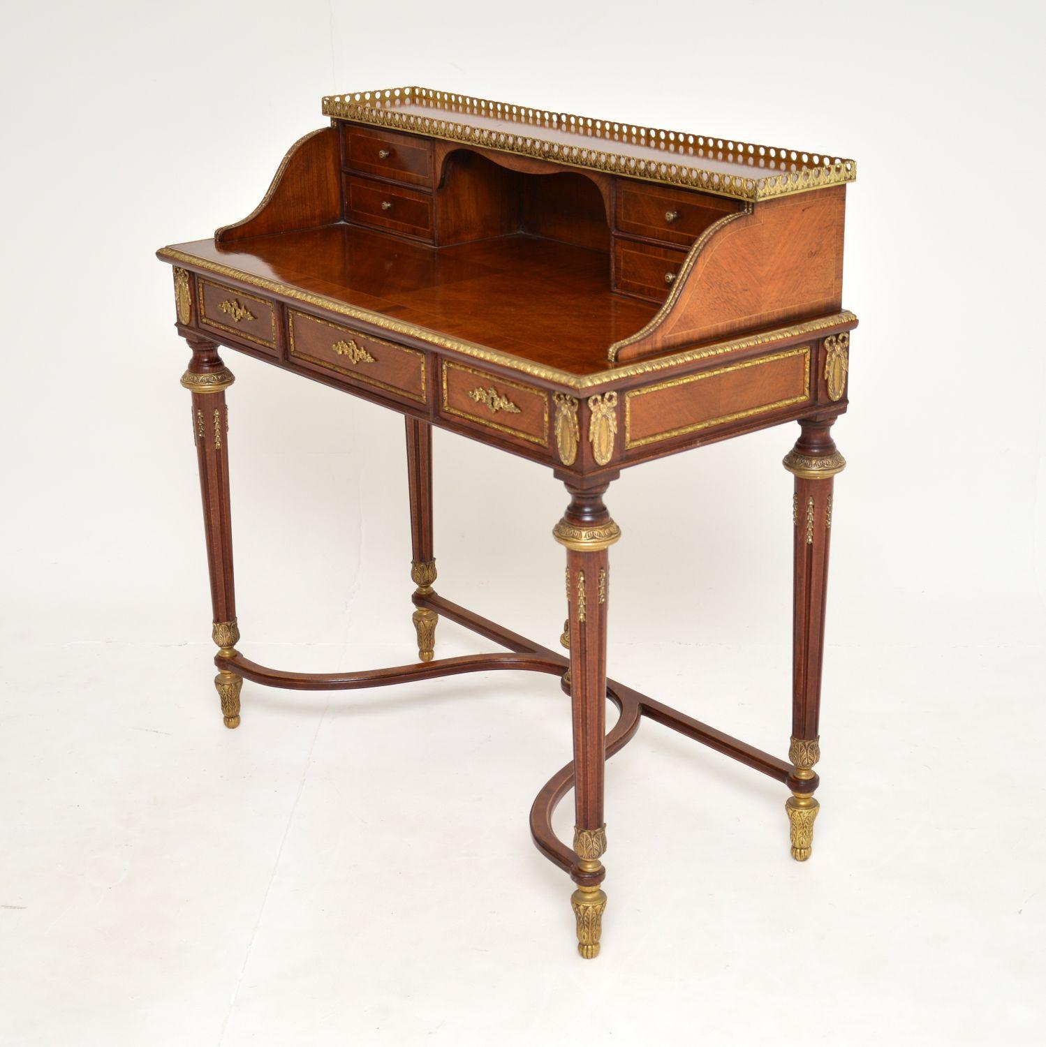 Louis XV Antique French Ormolu Mounted Secretaire Desk
