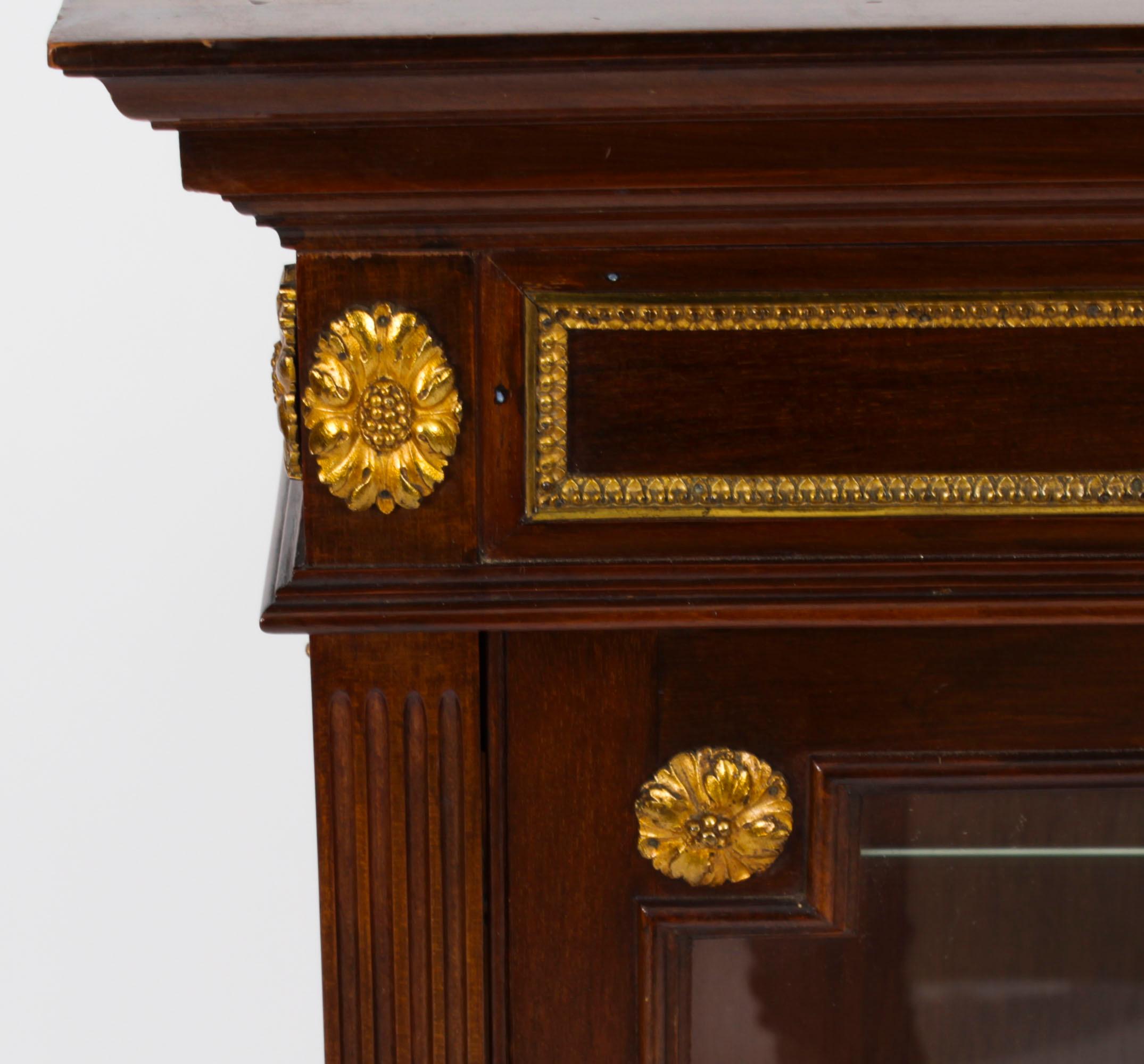 Late 19th Century Antique French Ormolu Mounted Vitrine Display Cabinet, 19th C