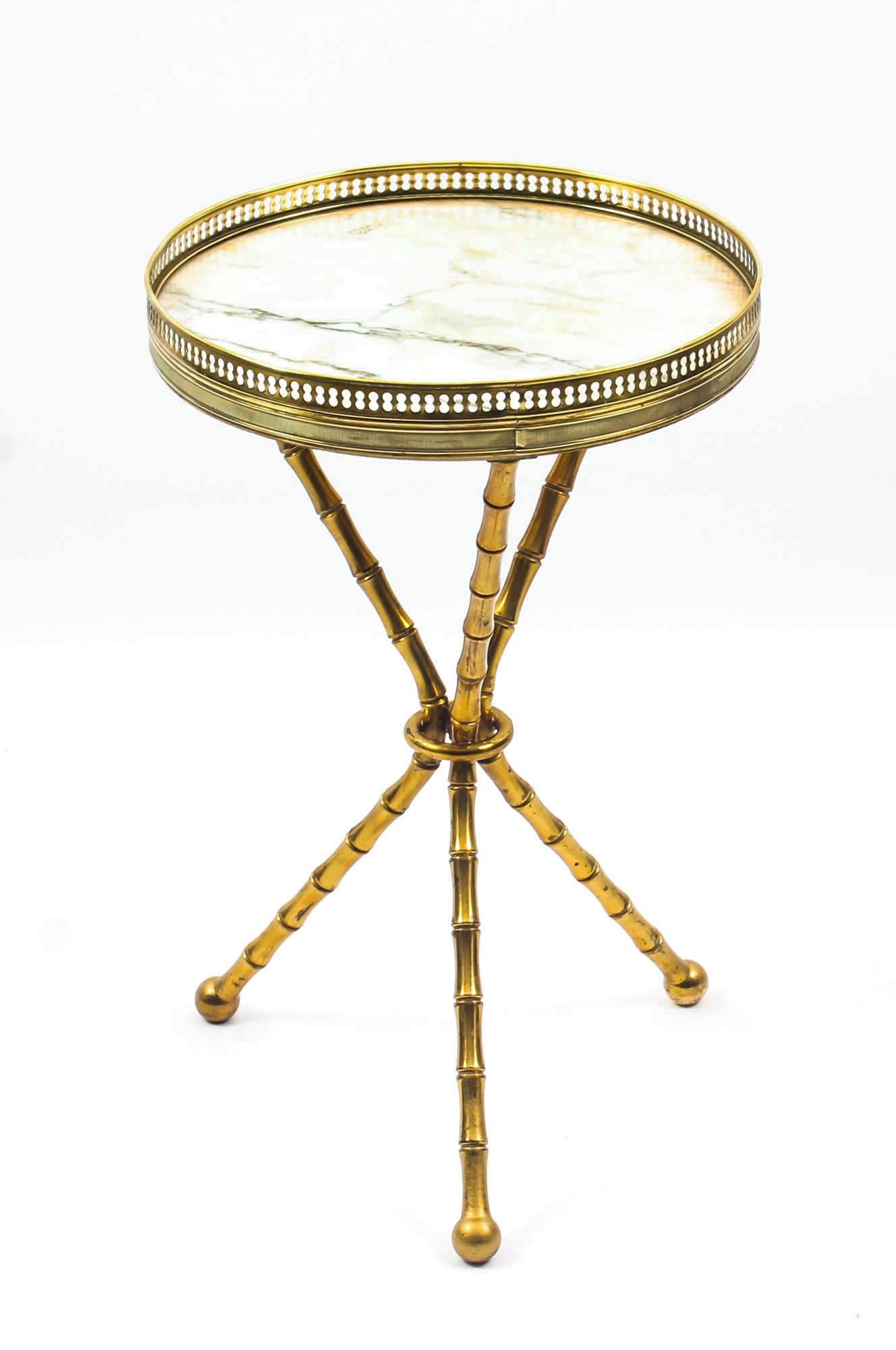 Antique French Ormolu Occasional Table Carrara Marble Top, 19th Century 3