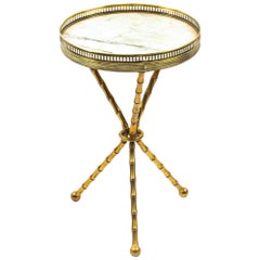 Antique French Ormolu Occasional Table Carrara Marble Top, 19th Century