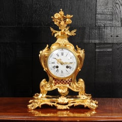 Antique French Ormolu Rococo Clock