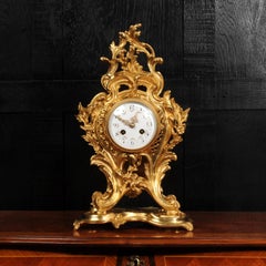 Antique French Ormolu Rococo Clock - Fully Restored