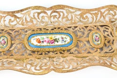 Antique French Ormolu & Sevres Porcelain Pen Tray, 19th Century