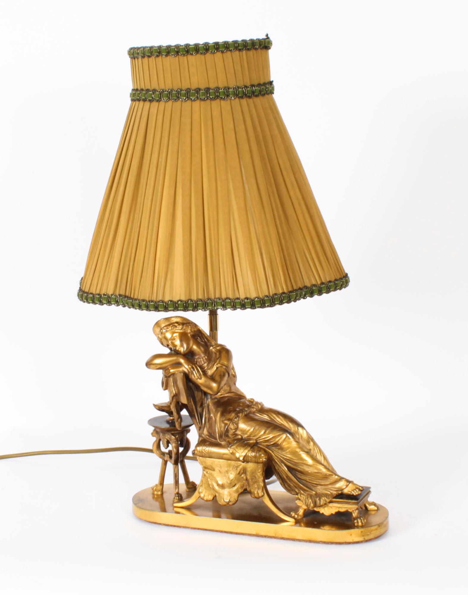 Antique French Ormolu Table Lamp Manner of Pierre-Jules Cavelier 19th Century  For Sale 3