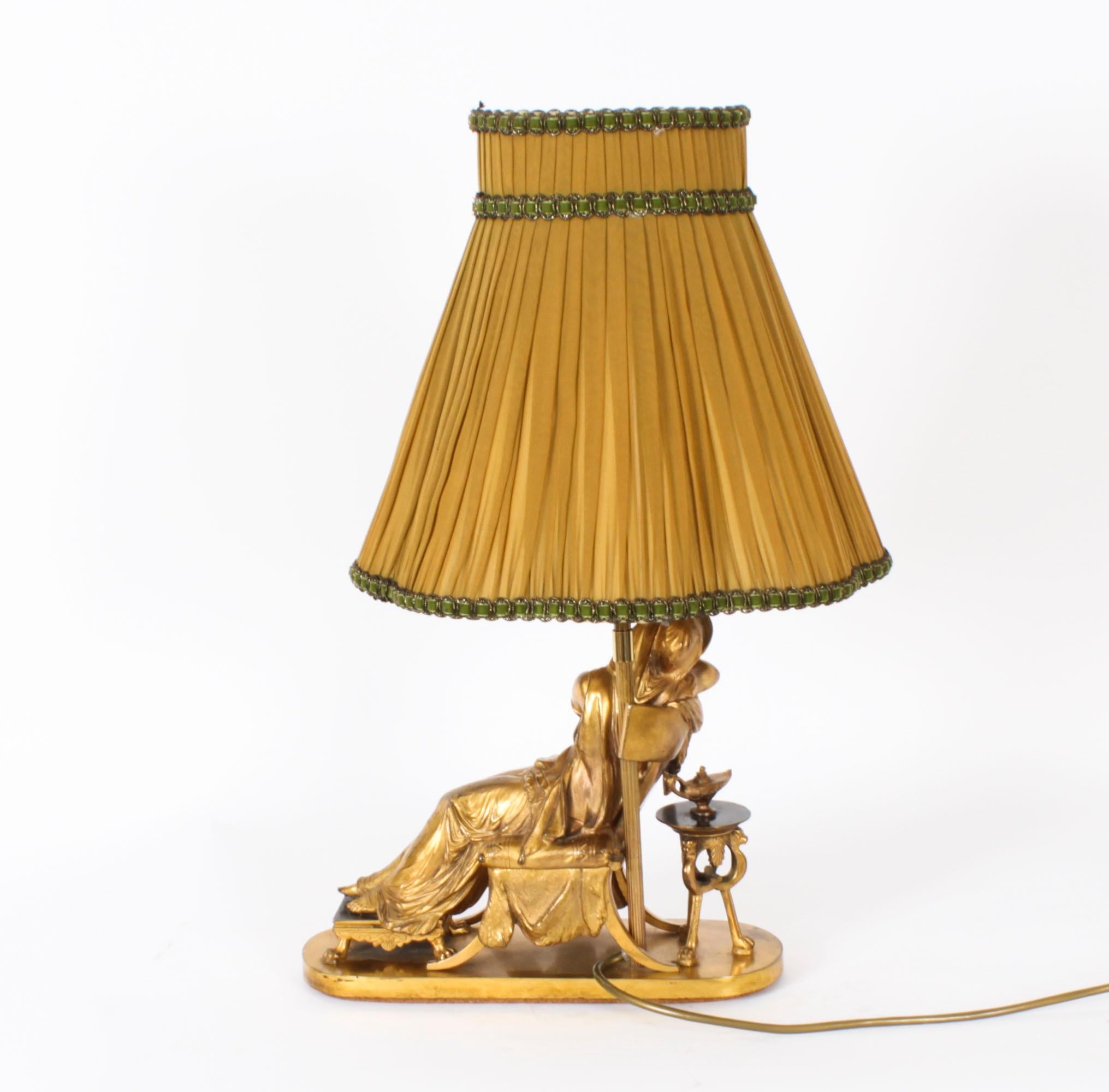 Antique French Ormolu Table Lamp Manner of Pierre-Jules Cavelier 19th Century  For Sale 4