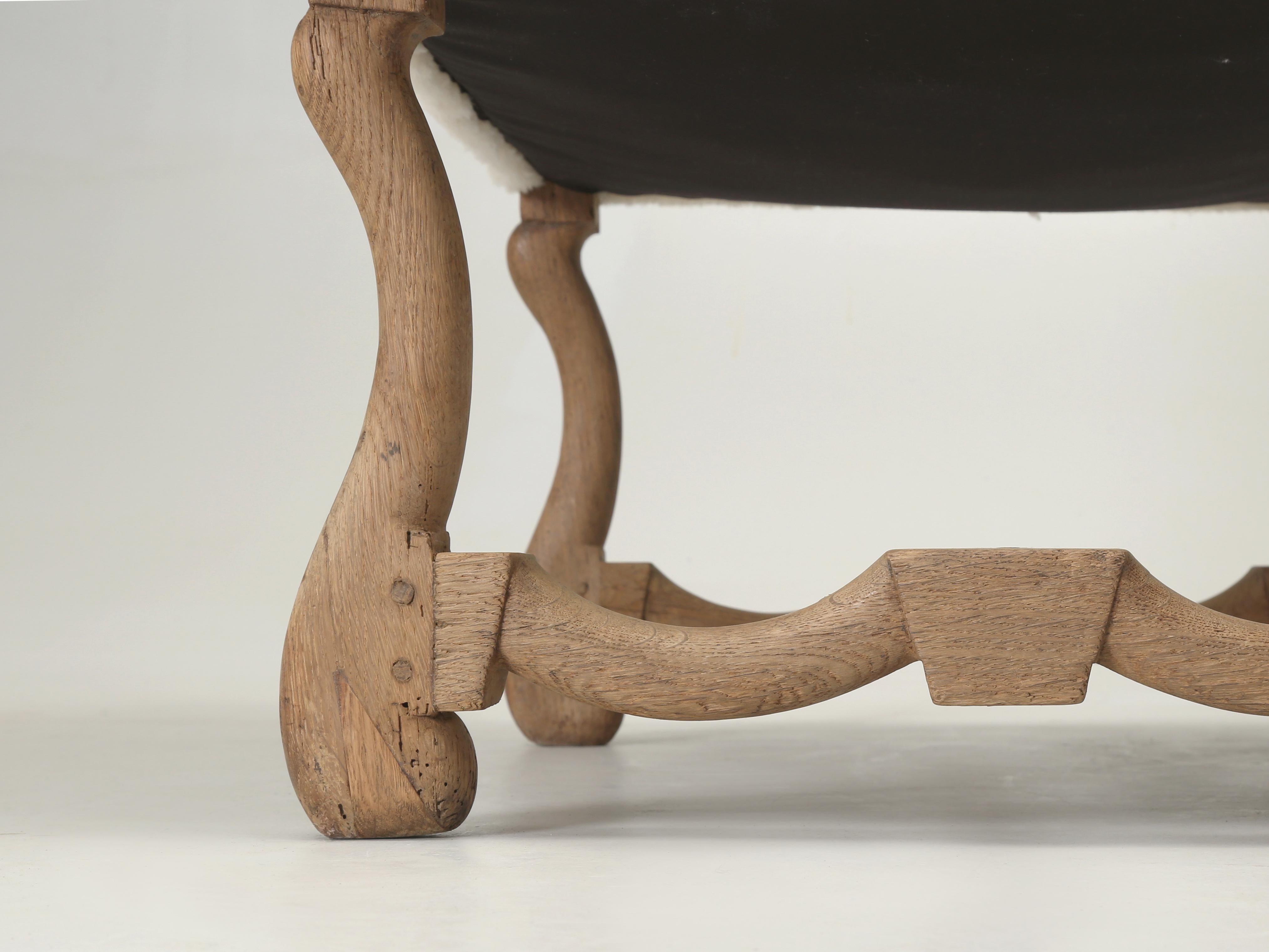 Antique French Os De Mouton Arm Chair in Shearling Properly Restored c1800’s. 7