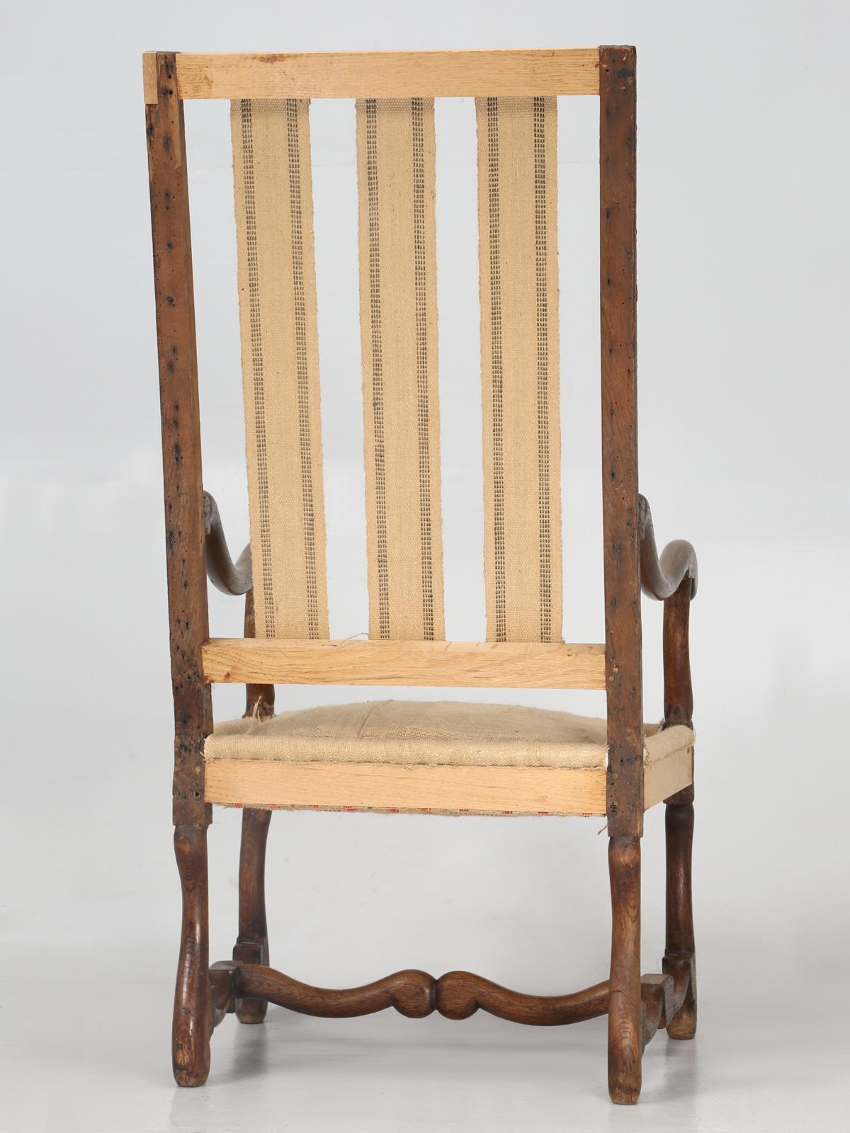 Antique French Os De Mouton Armchair or Throne Chair For Sale 5