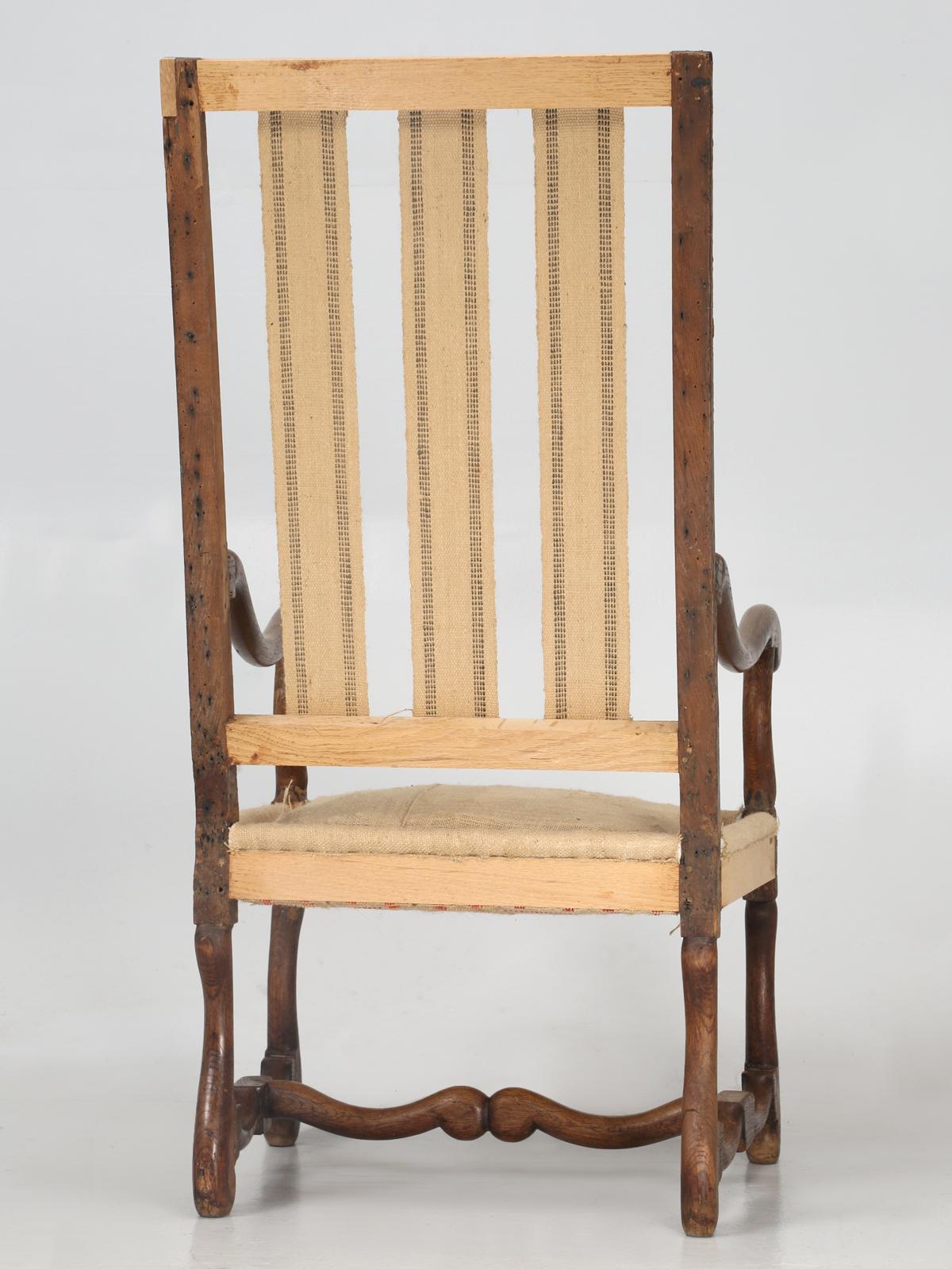 Antique French Os De Mouton Armchair or Throne Chair 5