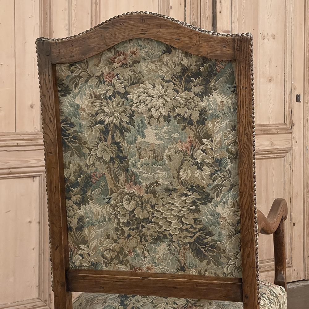 Antique French Os de Mouton Armchair with Tapestry For Sale 10