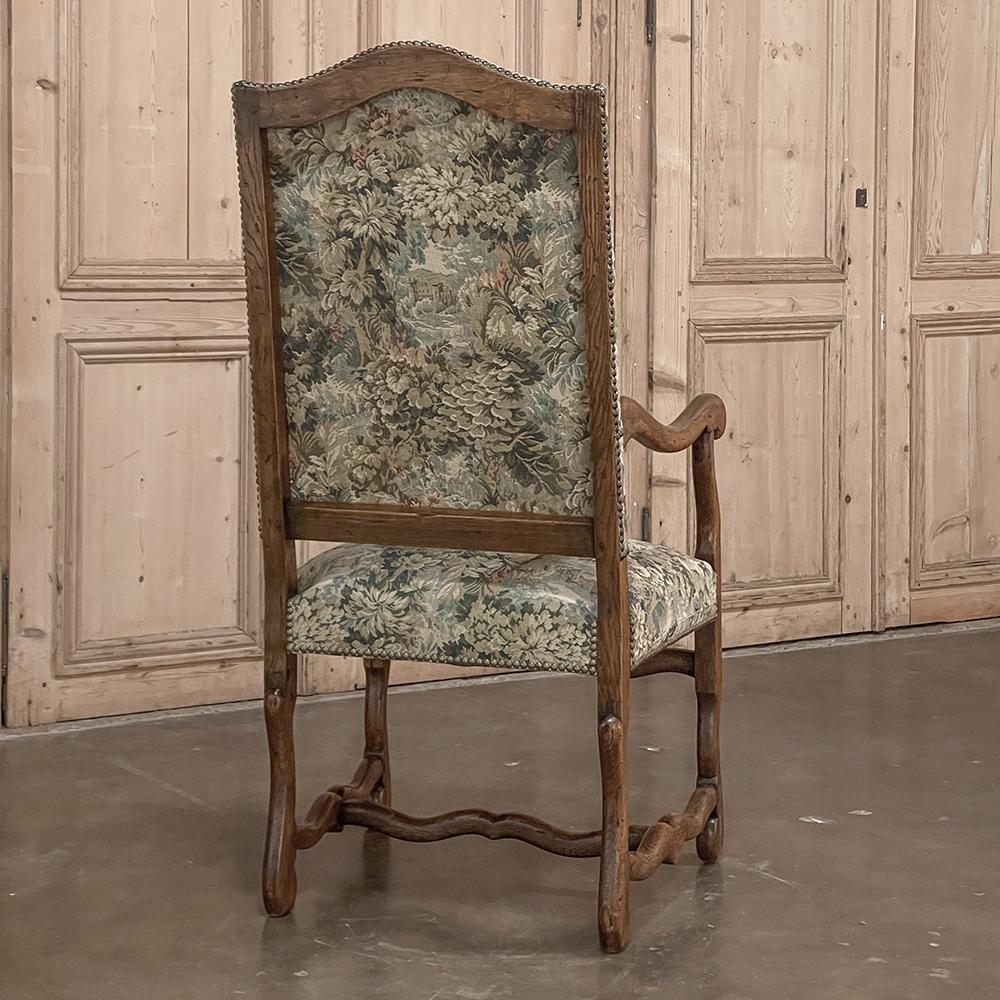 Antique French Os de Mouton Armchair with Tapestry For Sale 1