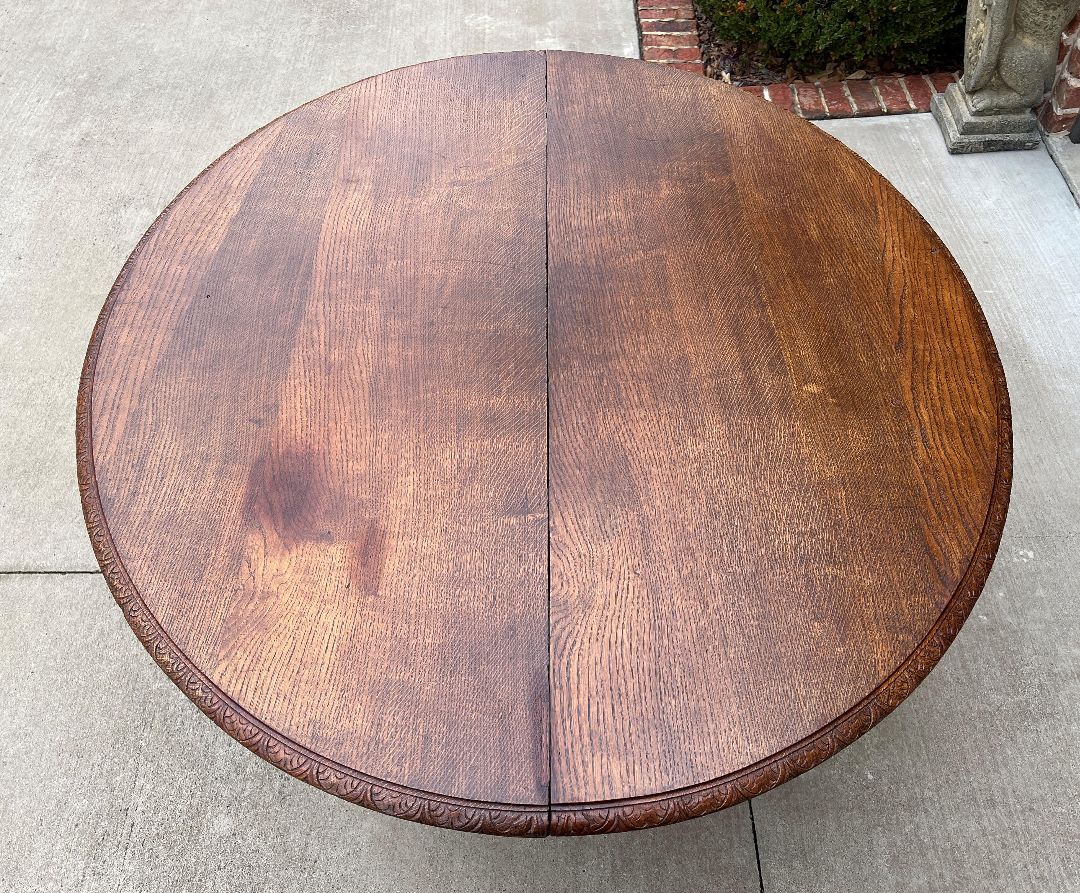 Antique French Oval Game Dining Table Pedestal Black Forest Hunt Honey Oak, 19thC For Sale 3