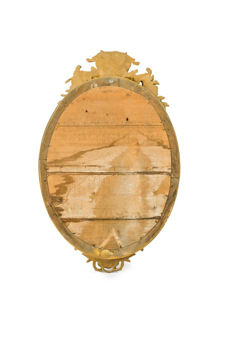 Antique French Oval Gold Gilded Louis Philippe Mirror In Good Condition In Casteren, NL