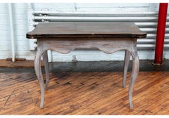 Antique French Paint Decorated Flip Console Table