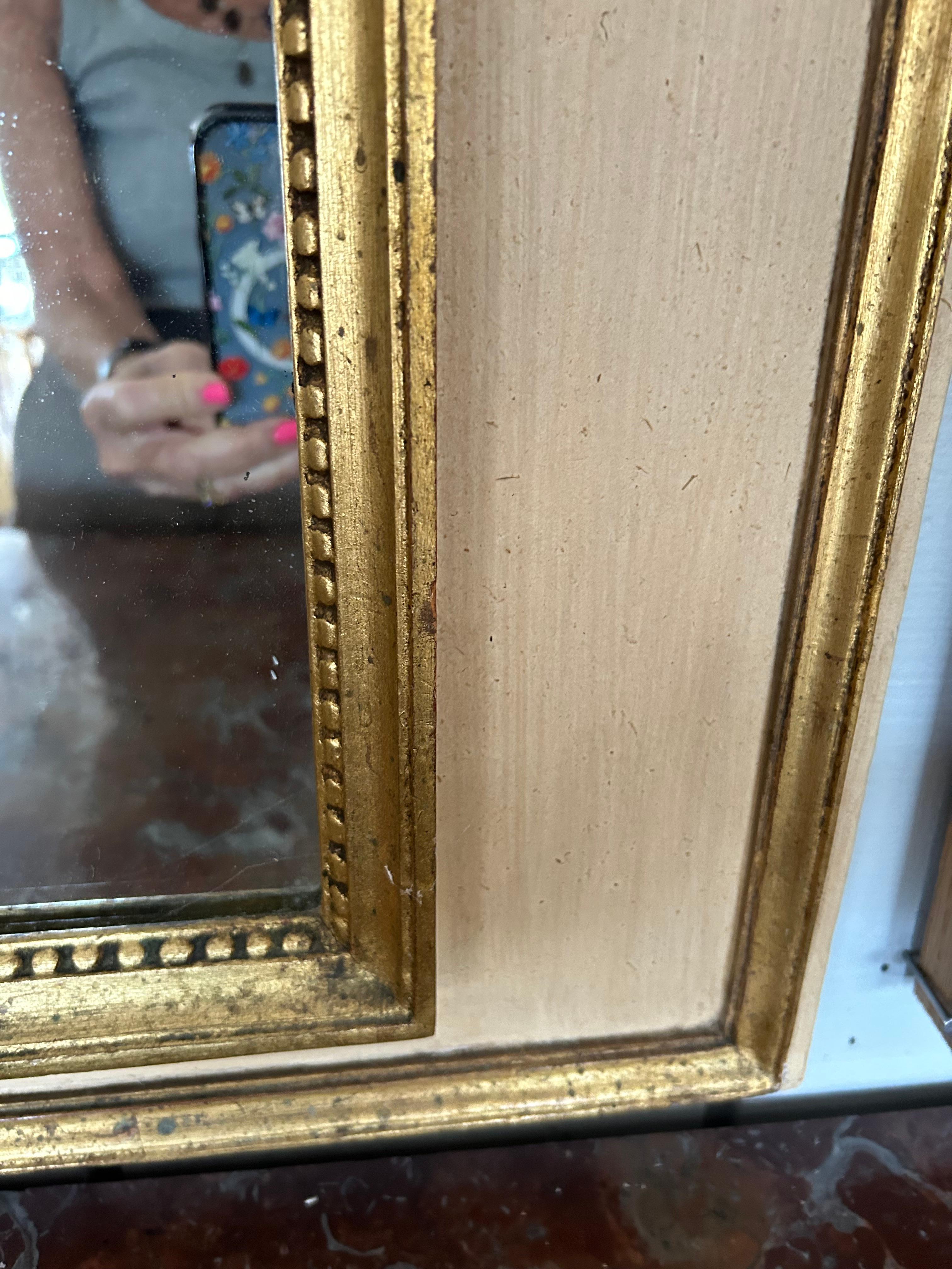 Antique miroir Trumeau Louis XV peint et doré en vente 2