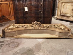 Antique French Painted and Giltwood Overdoor, circa 1850