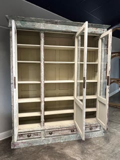 Antique French Painted Bibliotheque