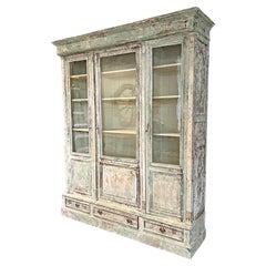 Antique French Painted Bibliotheque
