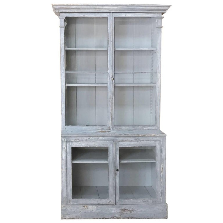 Antique French Painted Bookcase For Sale at 1stdibs