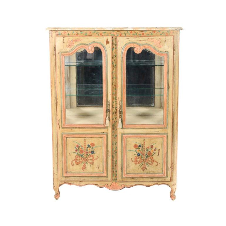 20th Century Antique French Painted Cabinet, Circa 1900