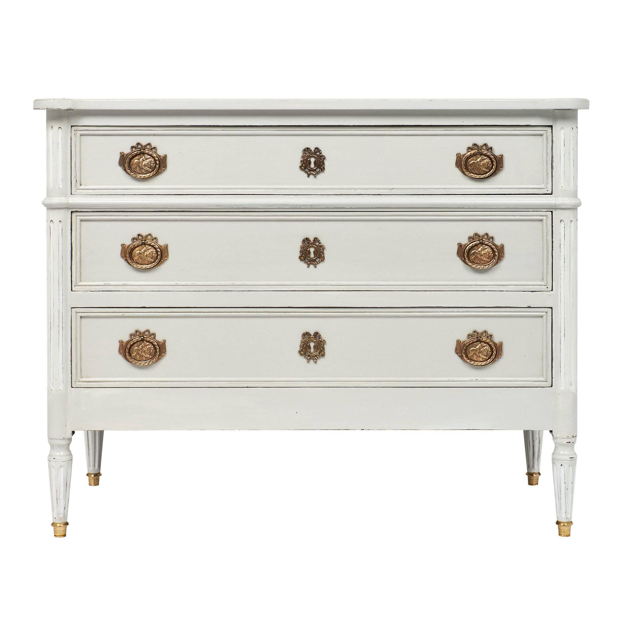 Antique French Painted Chest of Drawers
