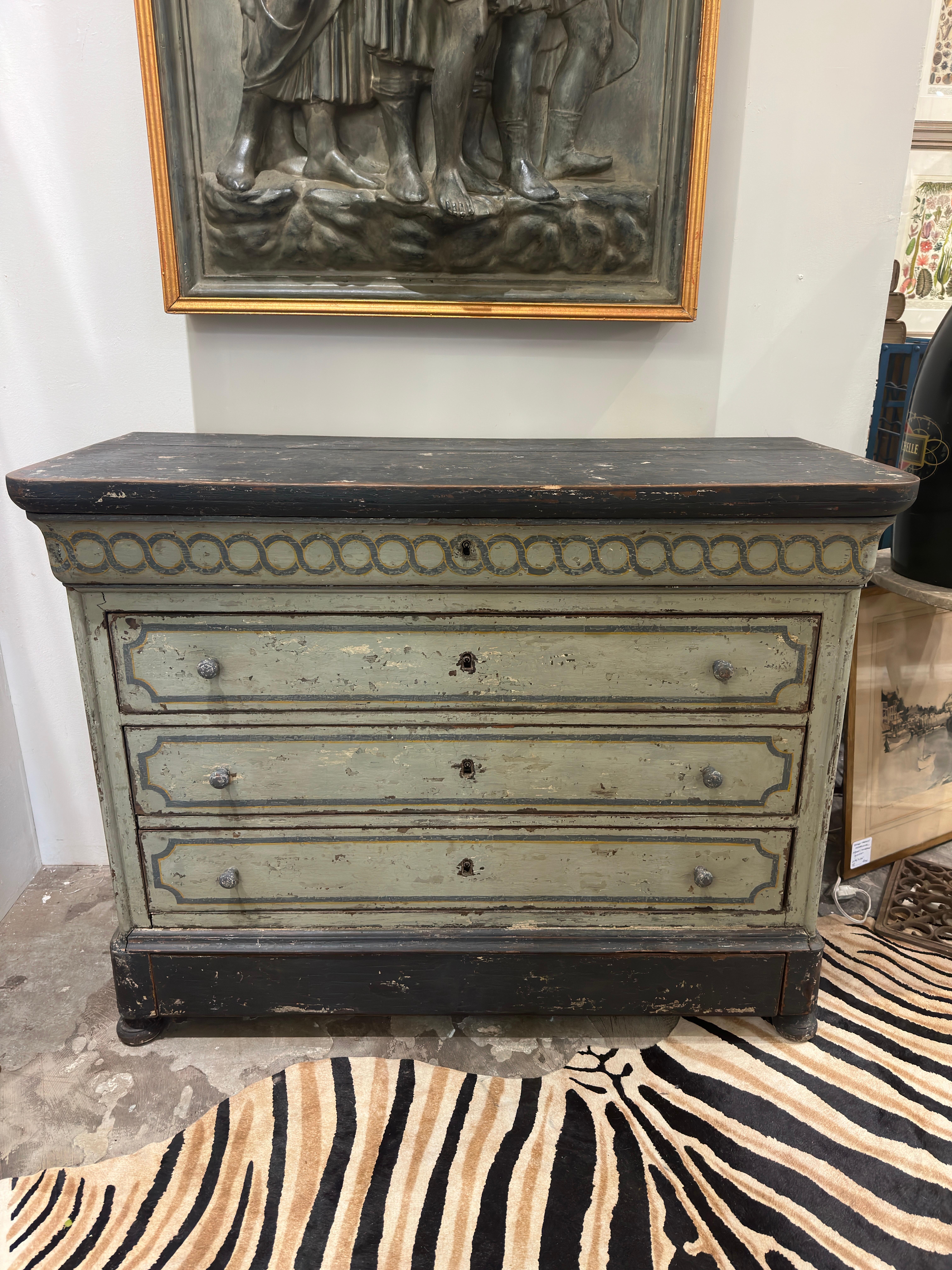 Antique French Painted Commode 9