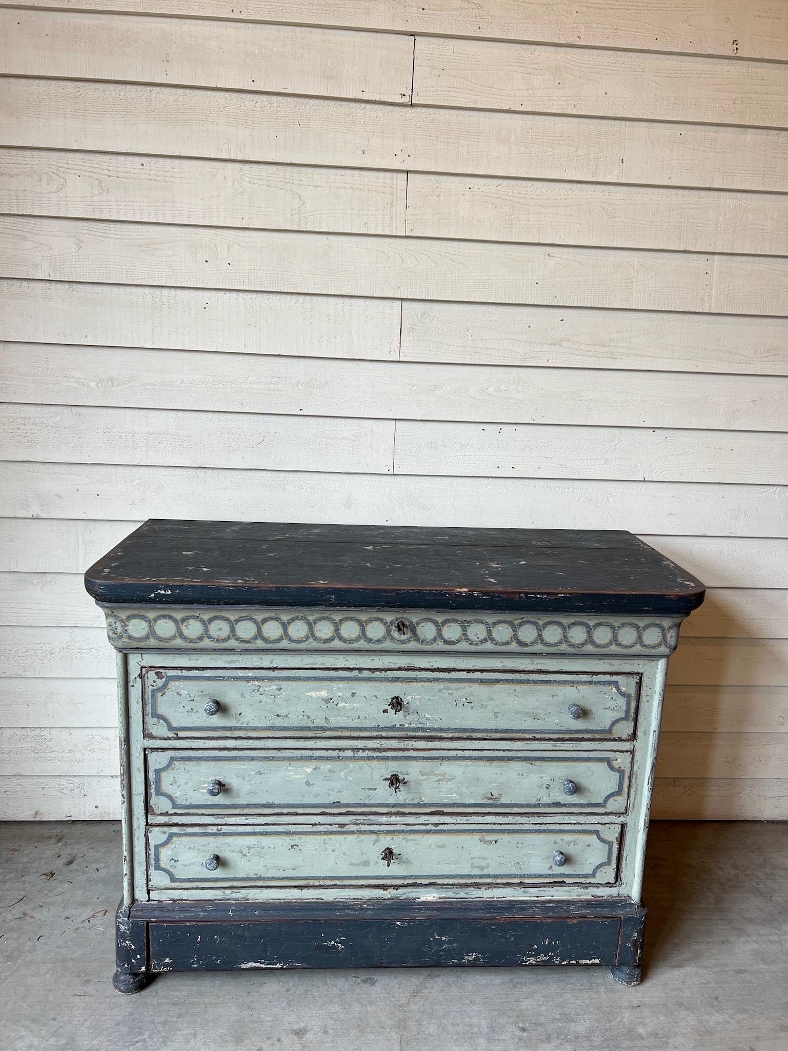 Antique French Painted Commode 11