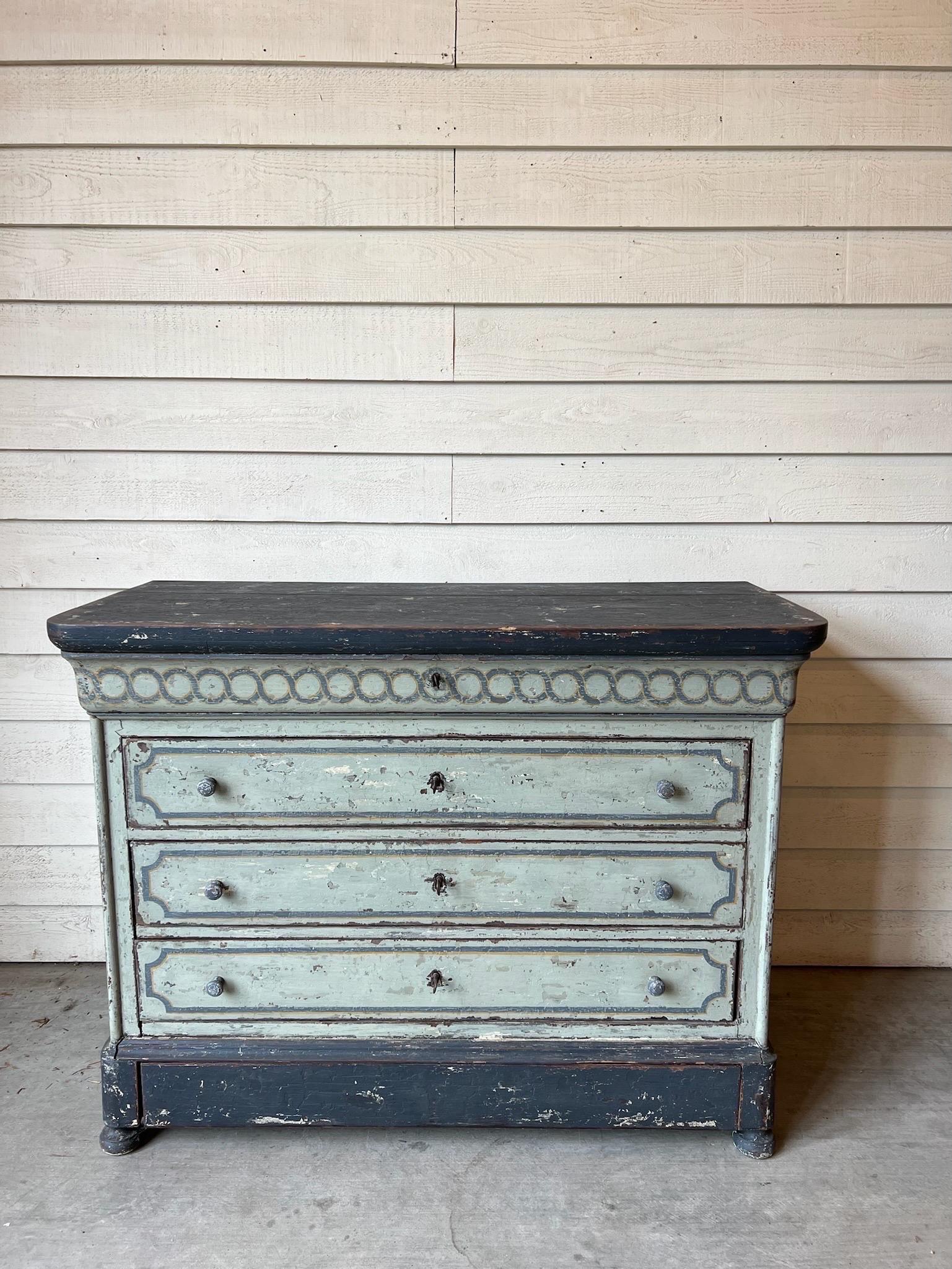 Antique French Painted Commode 12