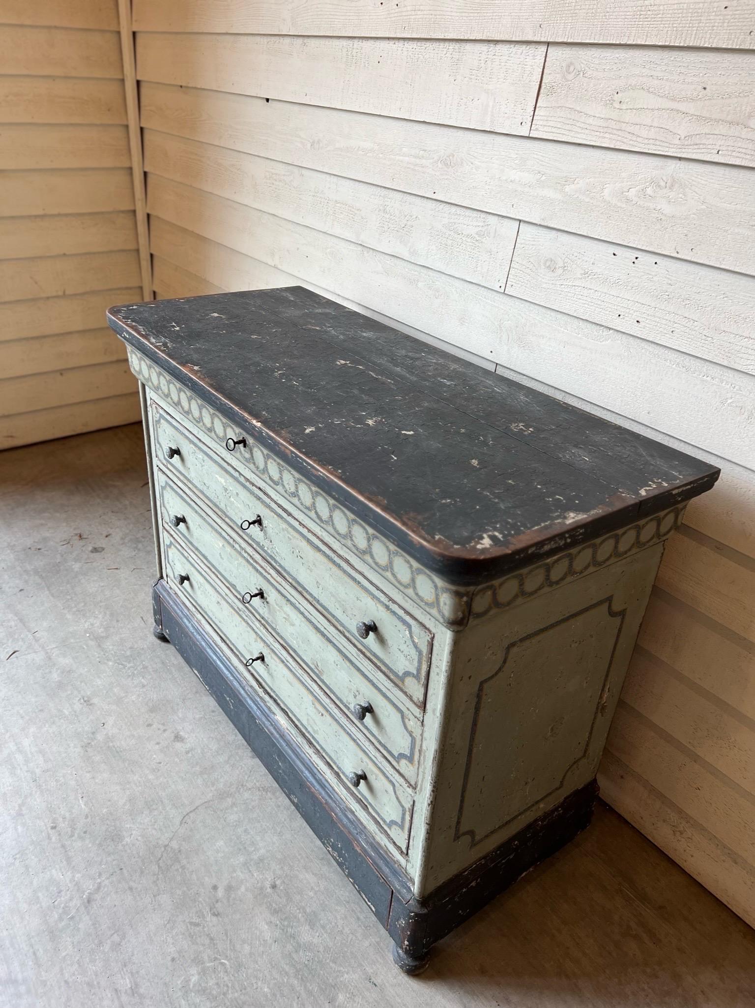 Antique French Painted Commode 13
