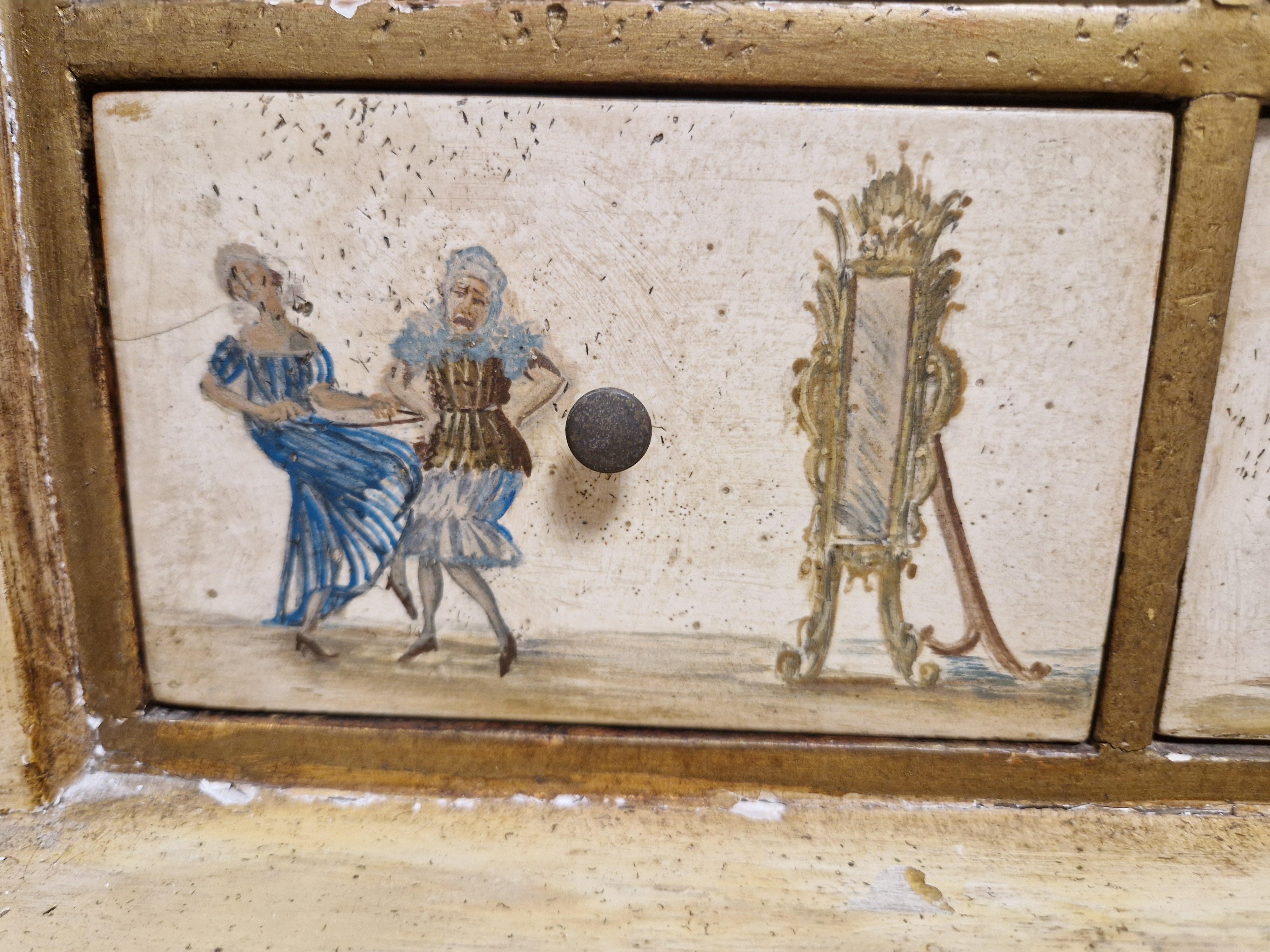 Armario Secretaire Antique French Pintado a Mano 8
