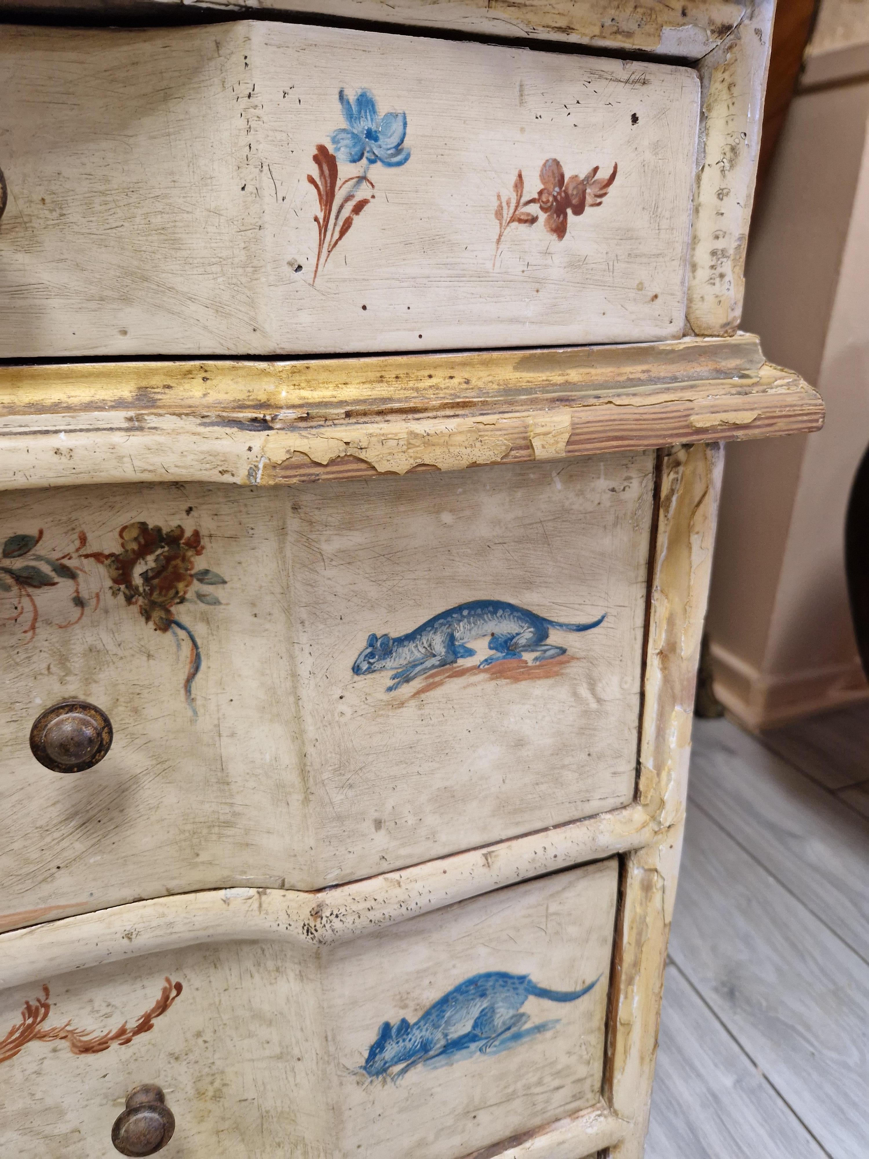 Armario Secretaire Antique French Pintado a Mano 12