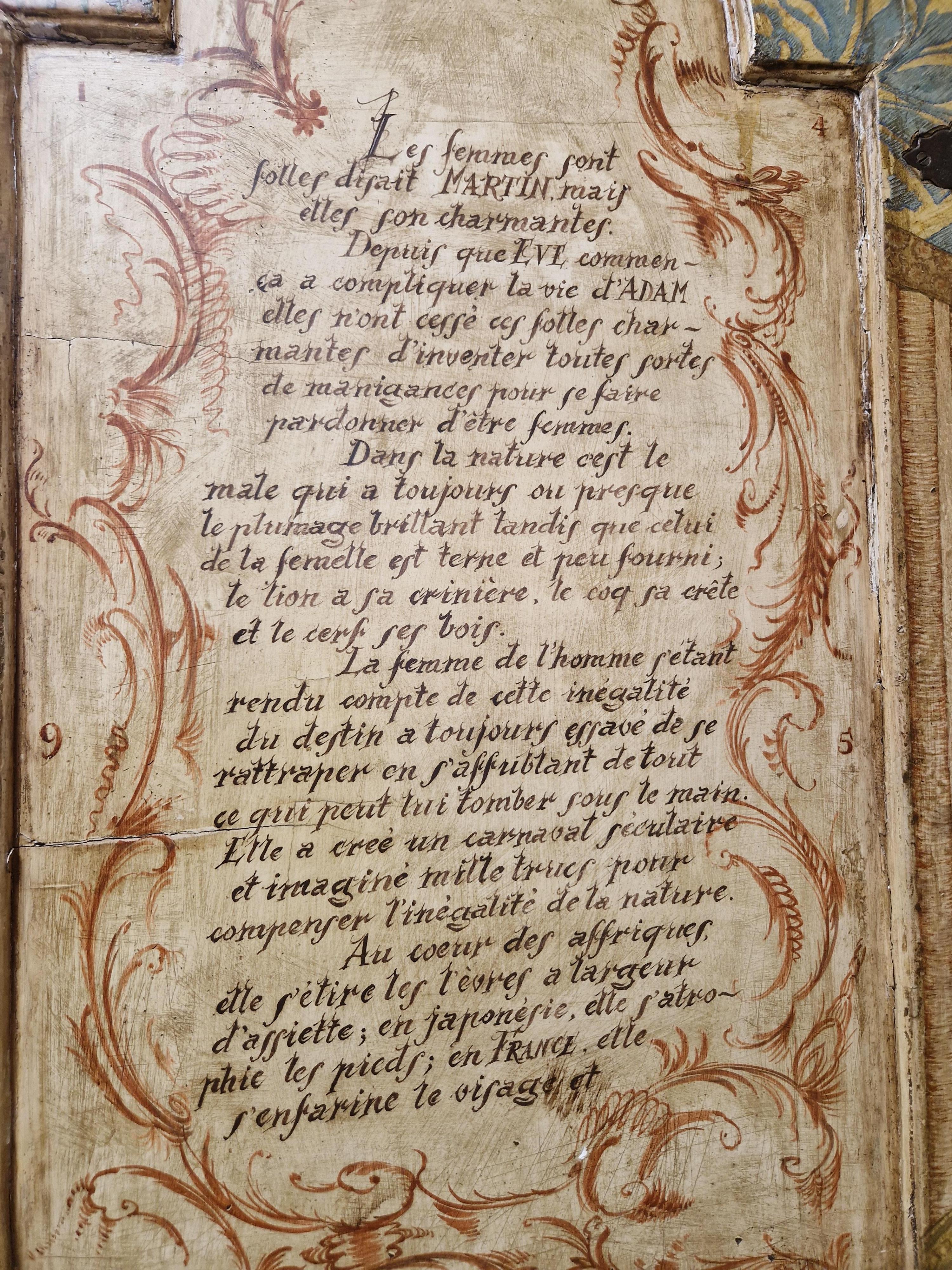 Armario Secretaire Antique French Pintado a Mano Francés