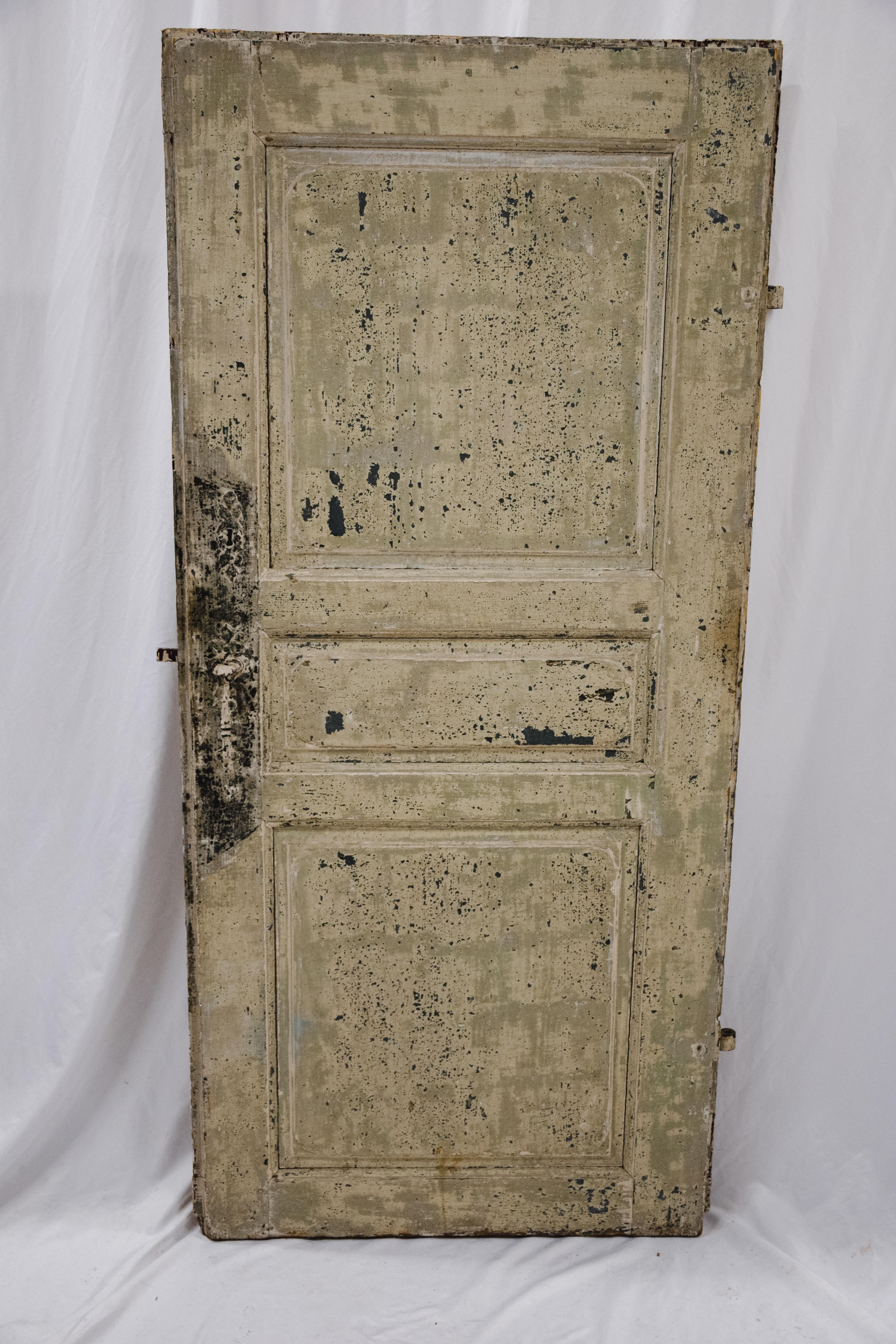 19th Century Antique French Painted Door For Sale