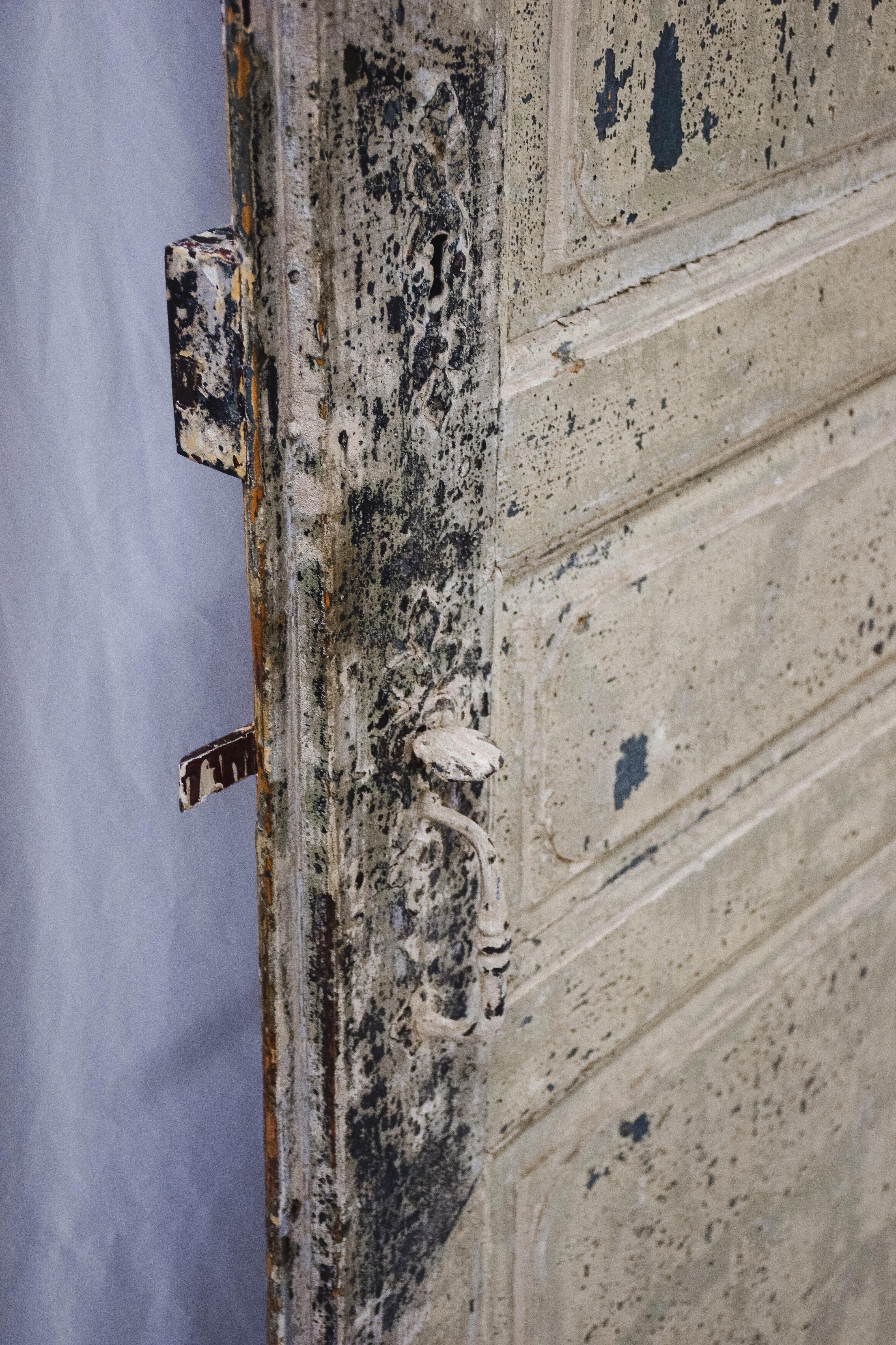 Antike französische bemalte Tür im Zustand „Gut“ im Angebot in Houston, TX