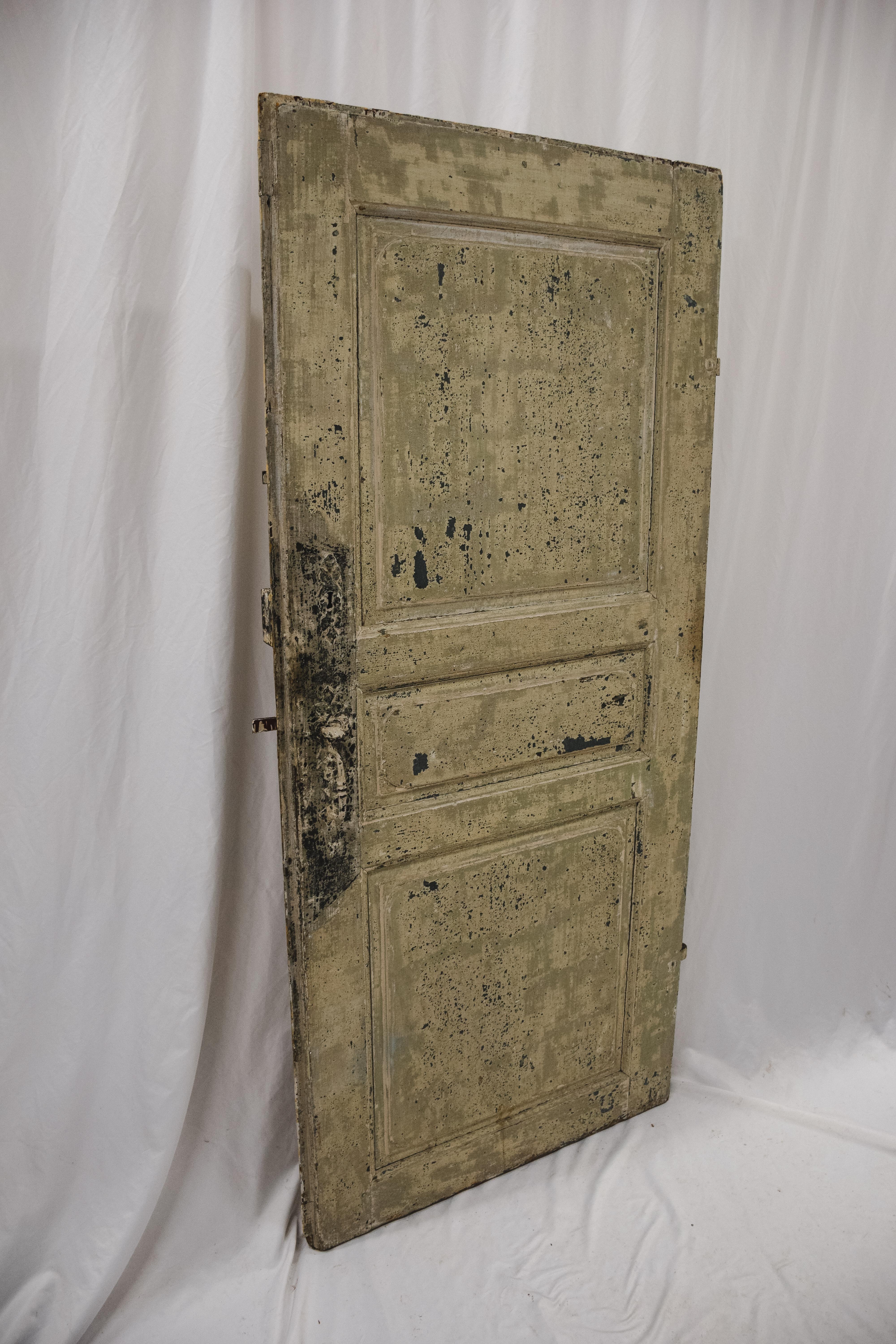 Antique French Painted Door For Sale 1