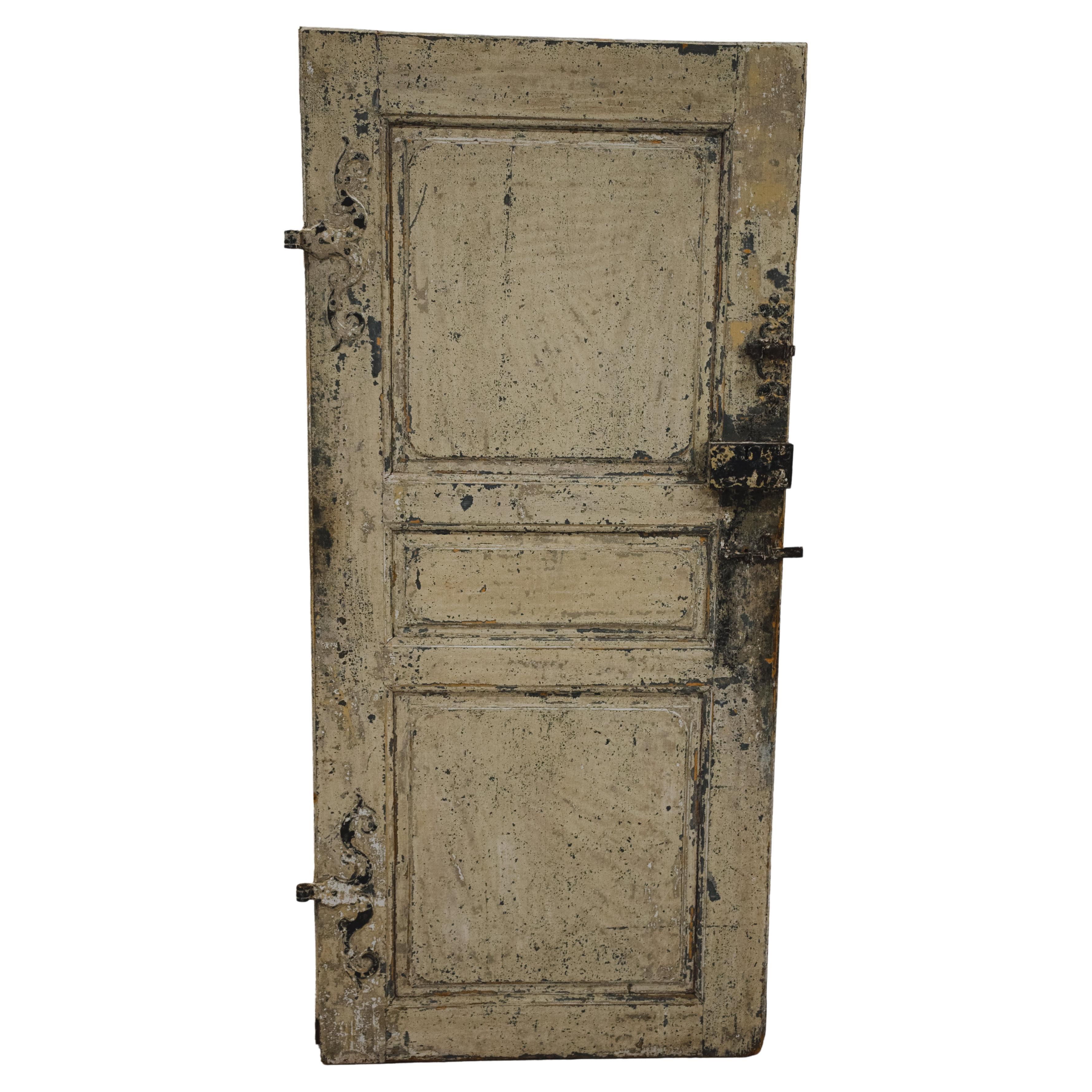Antique French Painted Door For Sale