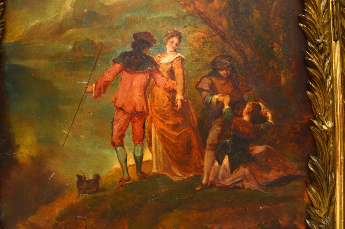 Antique French Gemalt Vergoldet Wood Screen im Angebot 5