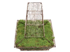 Antique French Painted Iron Wirework fernery Jardiniere