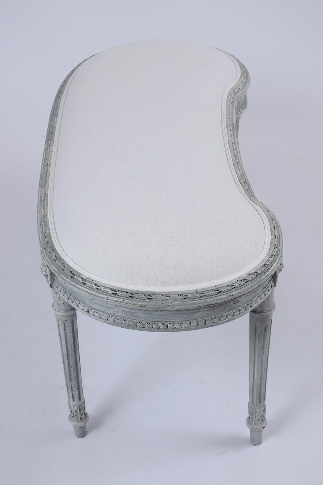Fabric Antique French Louis XVI Bench