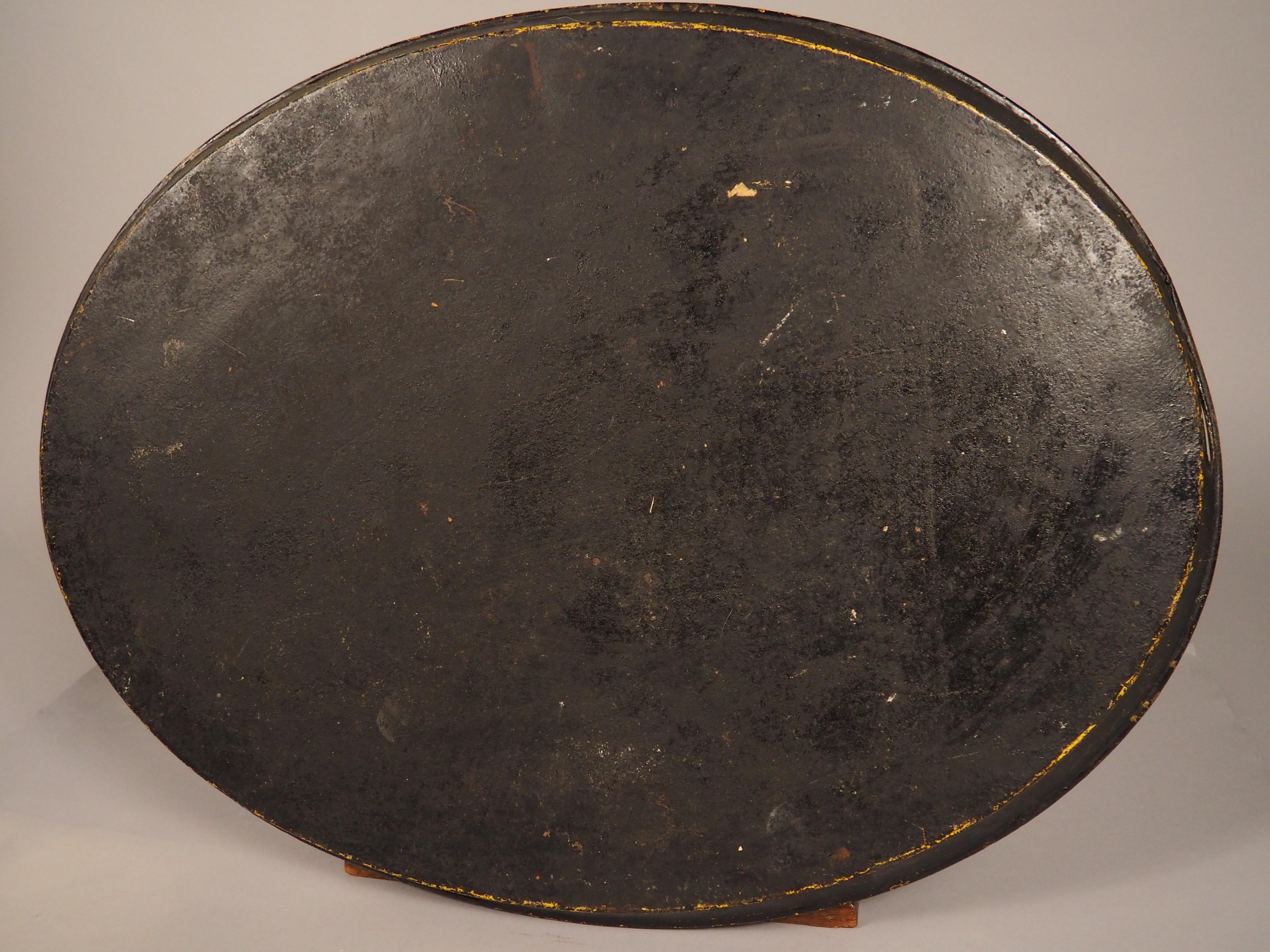 Antique French Gemaltes Serviertablett Napoleon III, CIRCA 1870 im Angebot 2