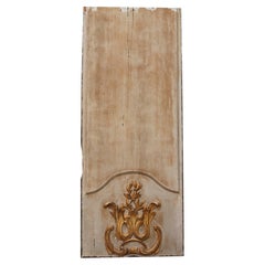 Antique French Painted Oak Wall Panel