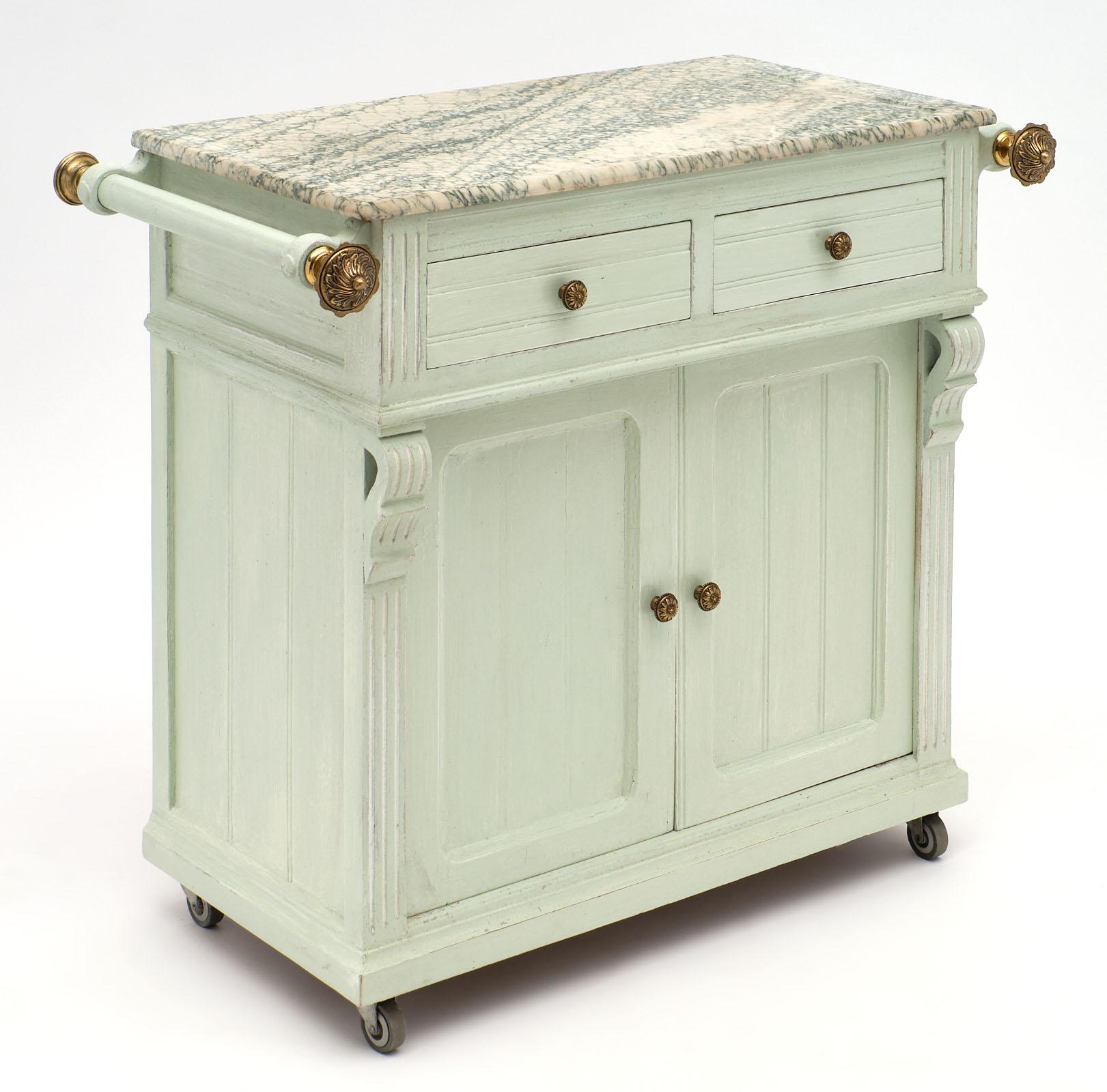 Antique French Painted Pastry Cabinet In Good Condition In Austin, TX